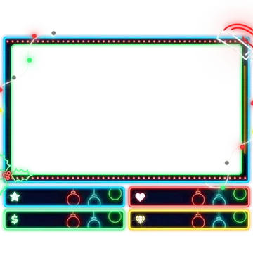 Neon-Christmas - Webcam 4 Panels
