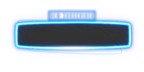 Neon Blue - YouTube Alert Style Subscriber