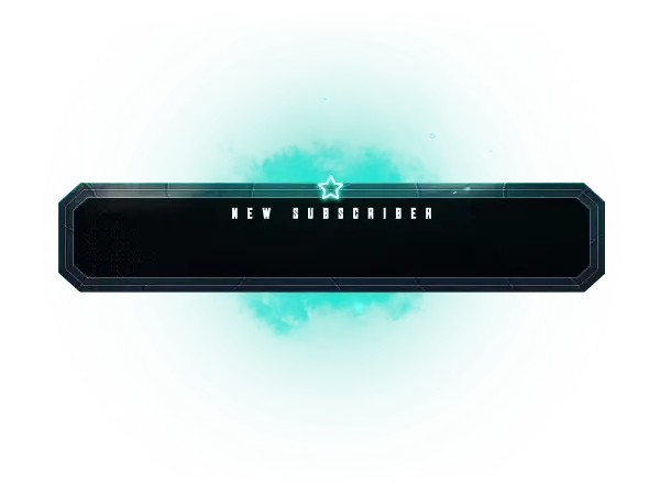 Unique Turquoise - YouTube Alert Style Subscriber