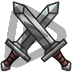 Crossed Swords - Sub Badge 3 Months