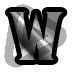 Warcraft Letter W - Sub Badge 2 Months