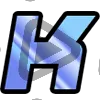 Modern Letter K - Sub Badge 1 Year