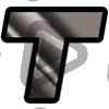 Modern Letter T - Sub Badge 2 Months
