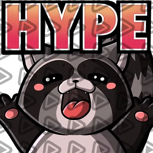 Raccoon - Brown - HYPE - Emote