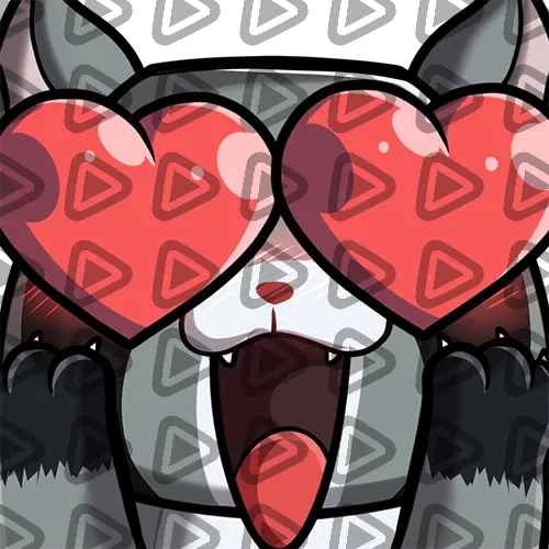 Raccoon - Grey - LOVE - Emote