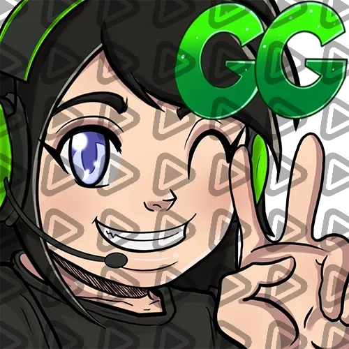 Streamer Female Black Haired - GG (Black) - Emote