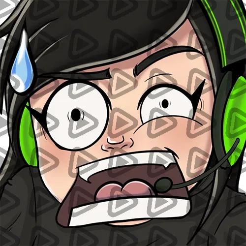 Streamer Female Black Haired - WTF (Black) - Emote