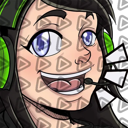 Streamer Female Black Haired - LOL (Black) - Emote