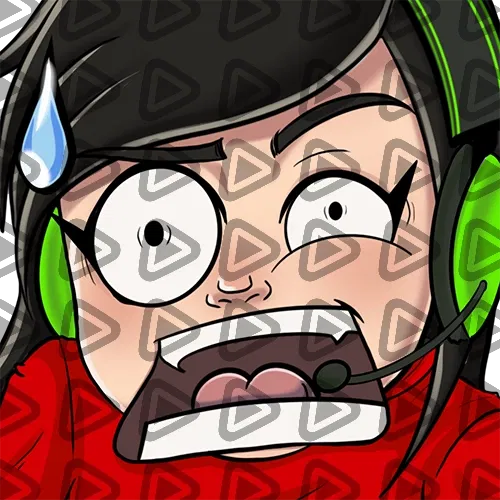 Streamer Female Black Haired - WTF (Red) - Emote