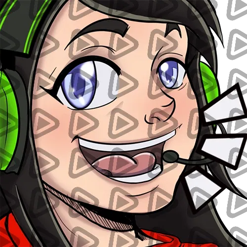 Streamer Female Black Haired - LOL (Red) - Emote
