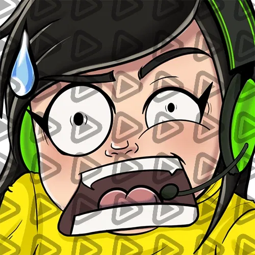 Streamer Female Black Haired - WTF (Yellow) - Emote