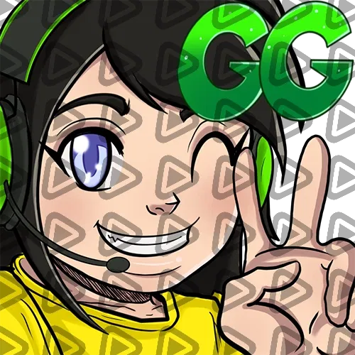 Streamer Female Black Haired - GG (Yellow) - Emote
