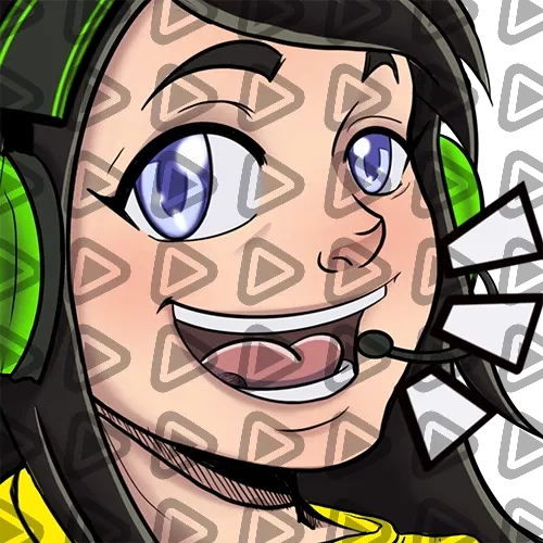 Streamer Female Black Haired - LOL (Yellow) - Emote