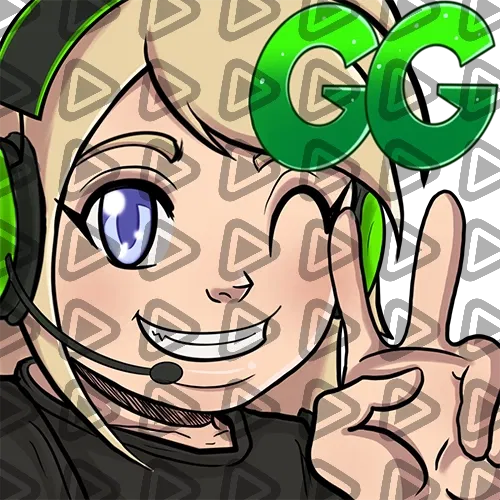 Streamer Female Blonde - GG (Black) - Emote