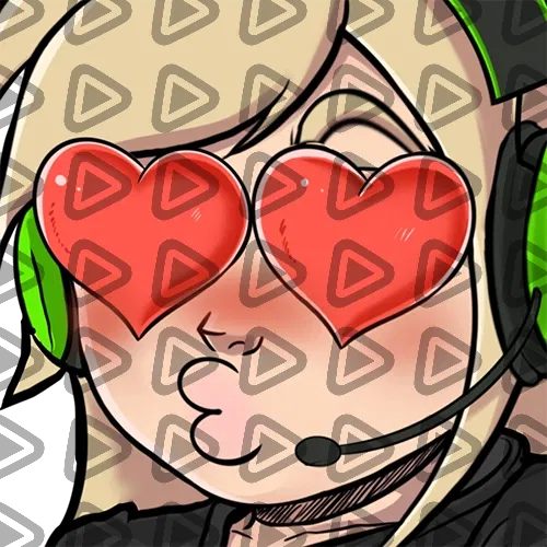 Streamer Female Blonde - LOVE (Black) - Emote