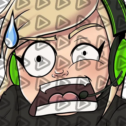 Streamer Female Blonde - WTF (Black) - Emote
