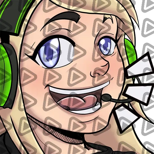 Streamer Female Blonde - LOL (Black) - Emote