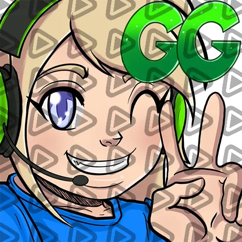 Streamer Female Blonde - GG (Blue) - Emote