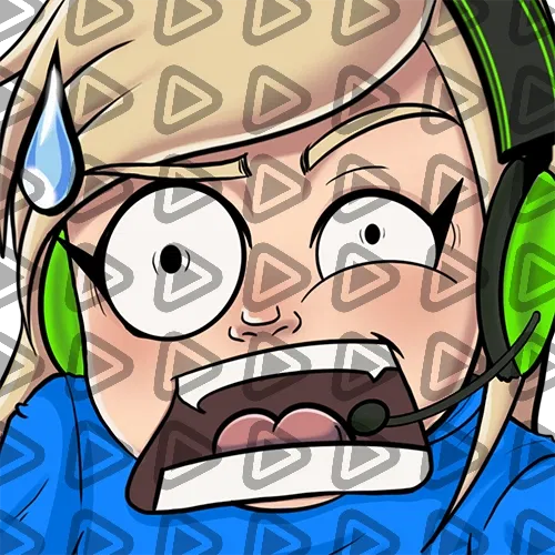 Streamer Female Blonde - WTF (Blue) - Emote