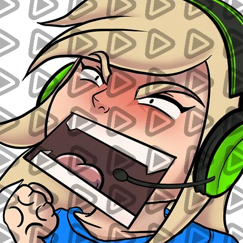 Streamer Female Blonde - RAGE (Blue) - Emote
