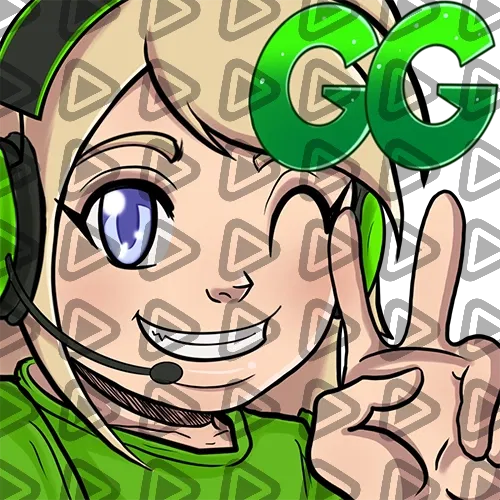 Streamer Female Blonde - GG (Green) - Emote