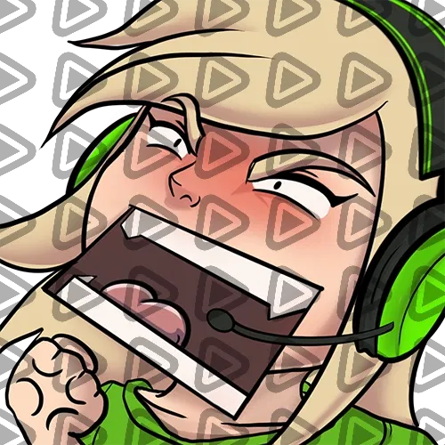 Streamer Female Blonde - RAGE (Green) - Emote