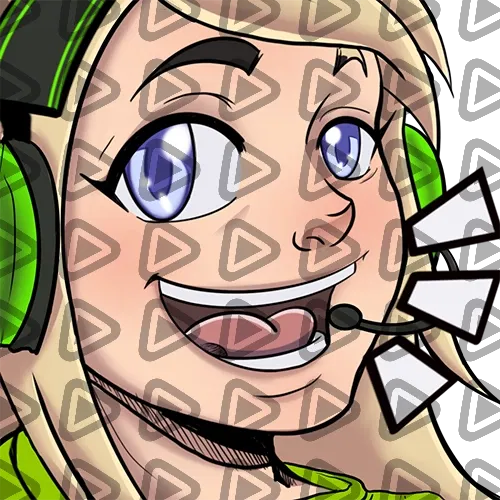 Streamer Female Blonde - LOL (Green) - Emote