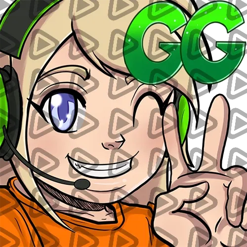 Streamer Female Blonde - GG (Orange) - Emote