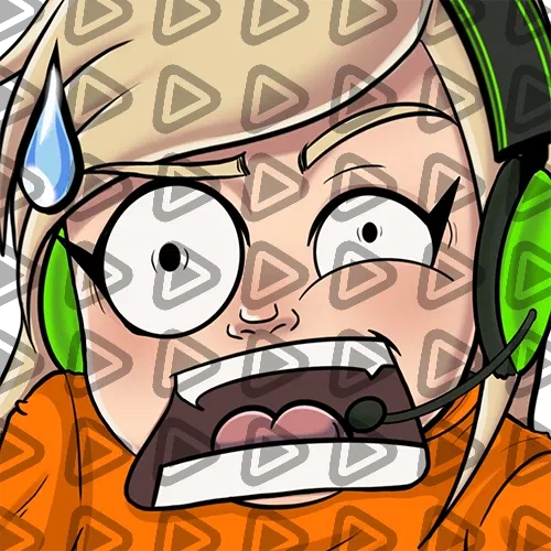 Streamer Female Blonde - WTF (Orange) - Emote