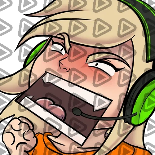 Streamer Female Blonde - RAGE (Orange) - Emote