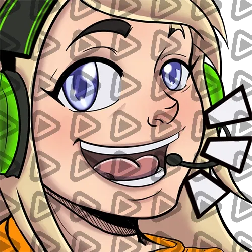 Streamer Female Blonde - LOL (Orange) - Emote