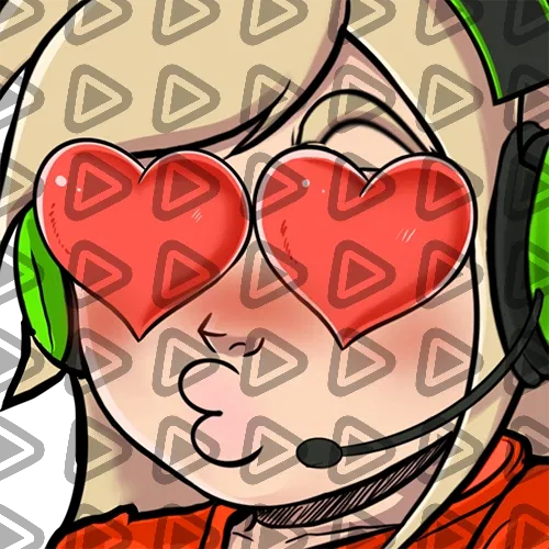 Streamer Female Blonde - LOVE (Red) - Emote