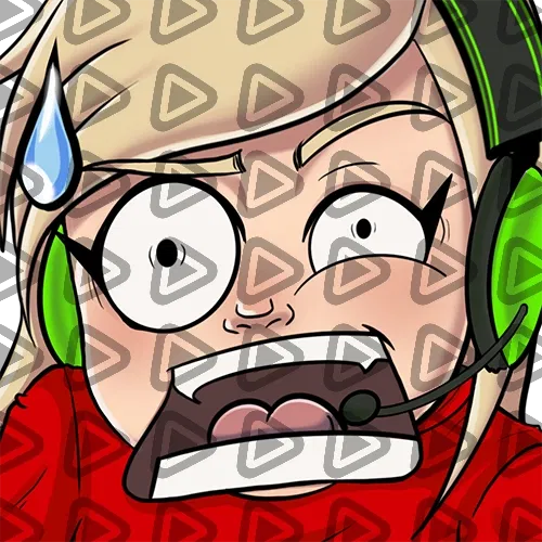 Streamer Female Blonde - WTF (Red) - Emote