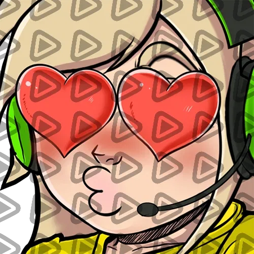 Streamer Female Blonde - LOVE (Yellow) - Emote