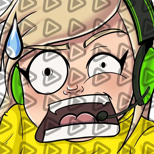Streamer Female Blonde - WTF (Yellow) - Emote