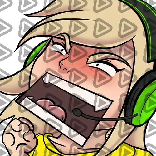Streamer Female Blonde - RAGE (Yellow) - Emote