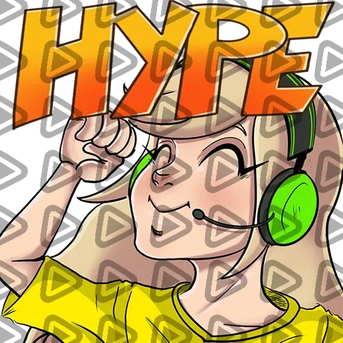 Streamer Female Blonde - HYPE (Yellow) - Emote