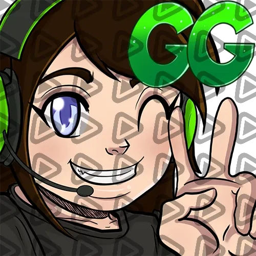 Streamer Female Brunette - GG (Black) - Emote