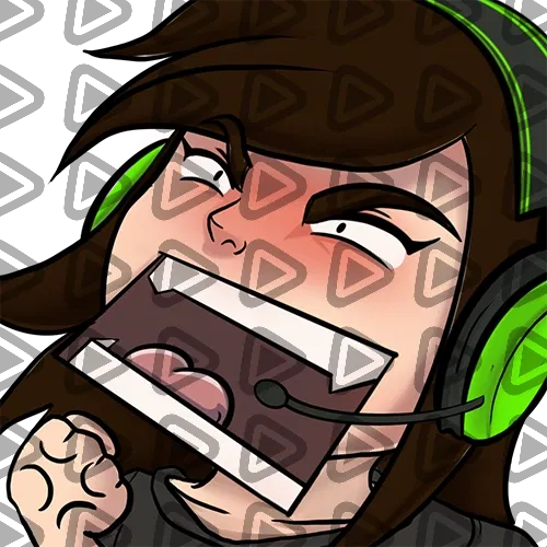 Streamer Female Brunette - RAGE (Black) - Emote