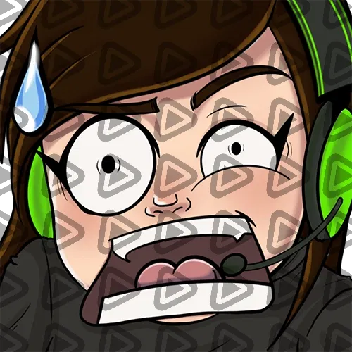 Streamer Female Brunette - WTF (Black) - Emote