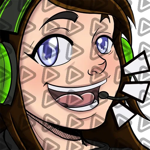 Streamer Female Brunette - LOL (Black) - Emote