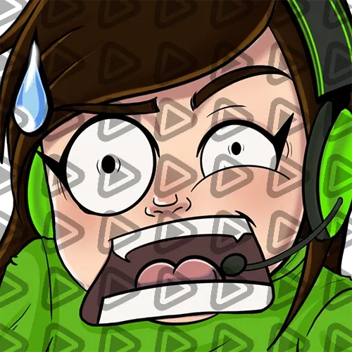 Streamer Female Brunette - WTF (Green) - Emote