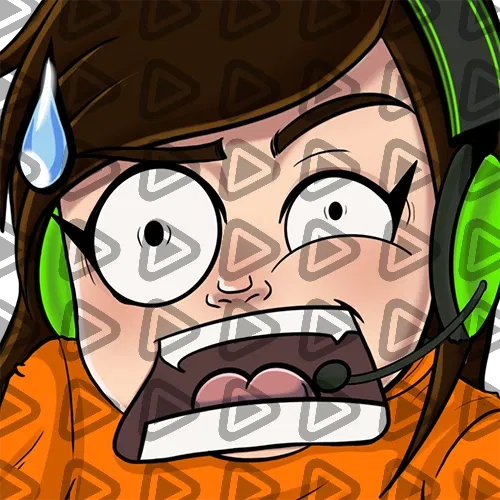 Streamer Female Brunette - WTF (Orange) - Emote