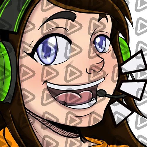 Streamer Female Brunette - LOL (Orange) - Emote
