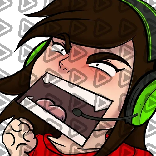 Streamer Female Brunette - RAGE (Red) - Emote
