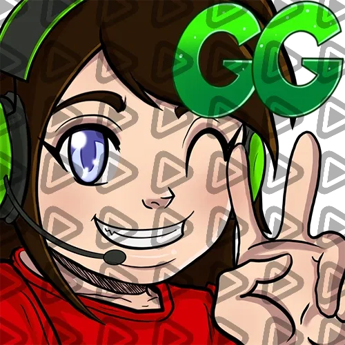 Streamer Female Brunette - GG (Red) - Emote