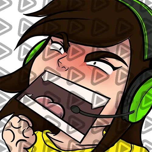 Streamer Female Brunette - RAGE (Yellow) - Emote