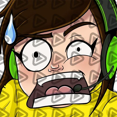 Streamer Female Brunette - WTF (Yellow) - Emote