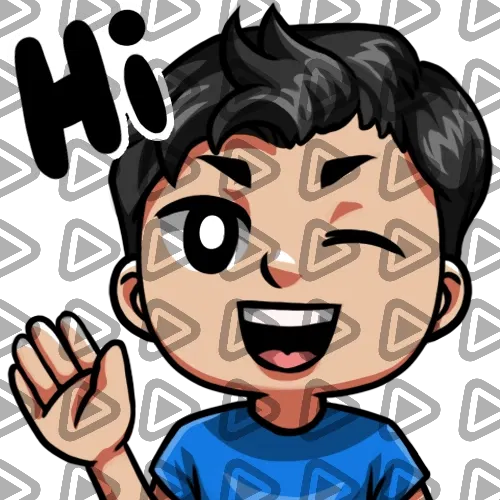 Streamer Male Black Haired - HI (Blue) - Emote