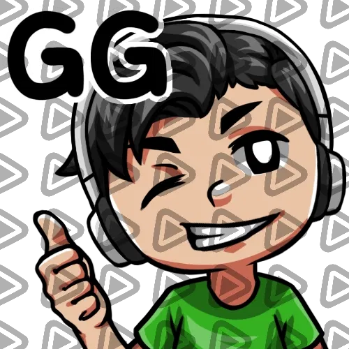 Streamer Male Black Haired - GG (Green) - Emote